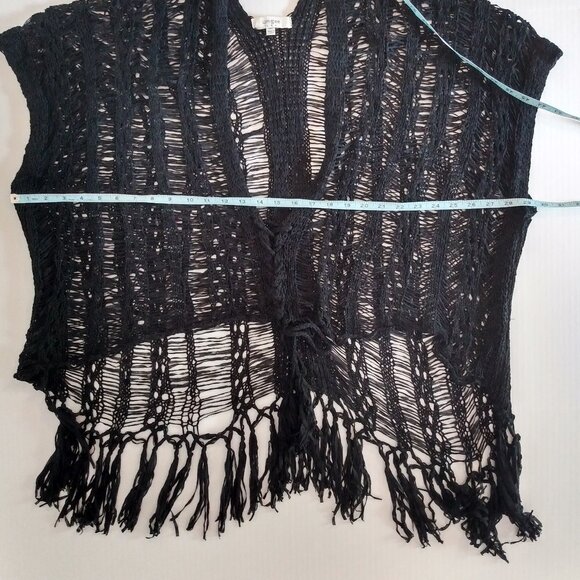 Umgee Kimono Size M / L Duster Topper Coverup Open Front Cardigan Crochet Knit - Picture 11 of 16